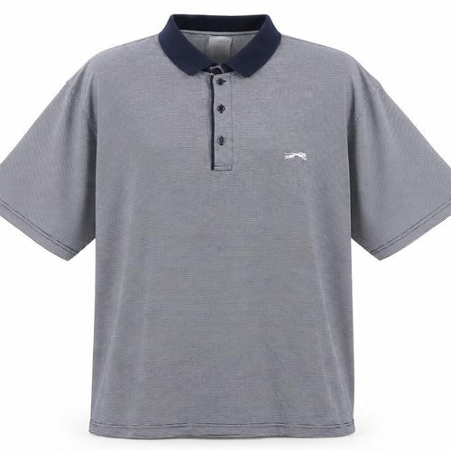 Slazenger Men's XL Black Striped Polo Shirt