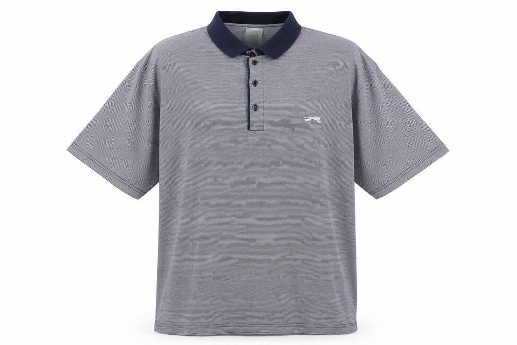 Slazenger Men's XL Black Striped Polo Shirt
