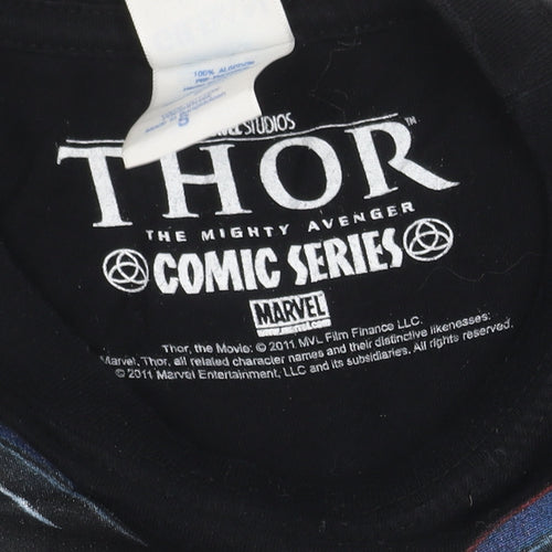 Gildan Men's Small Black Marvel Thor Graphic Tee