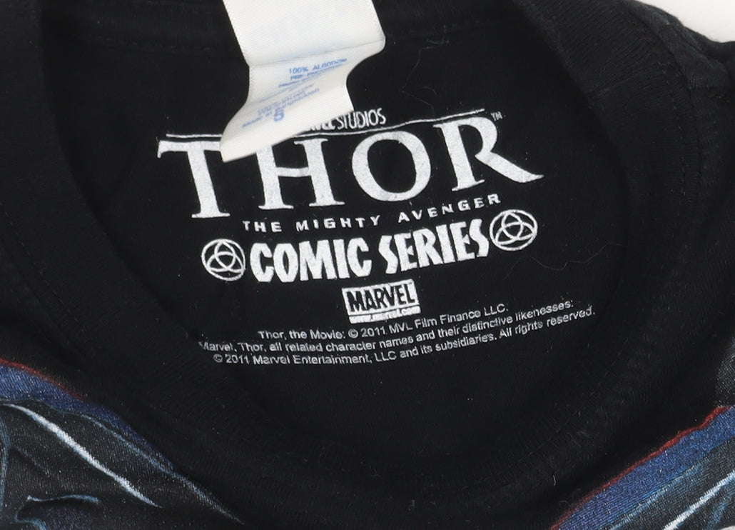 Gildan Men's Small Black Marvel Thor Graphic Tee