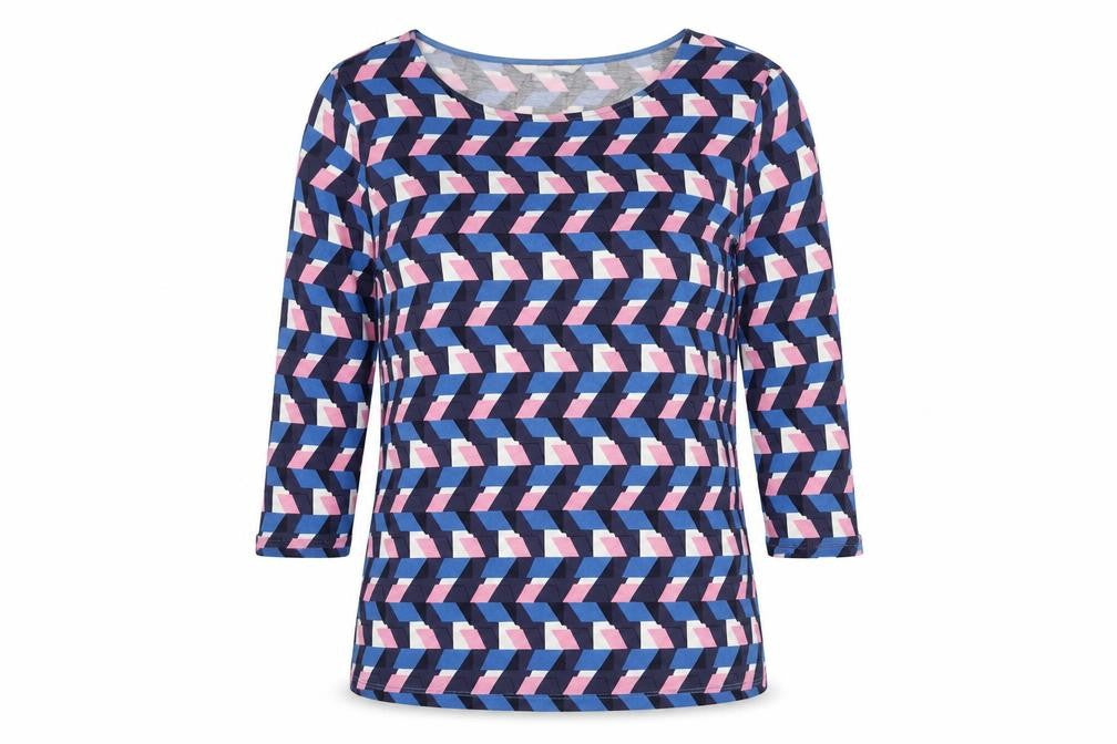 Boden Womens Geometric Multicoloured Top Size 10