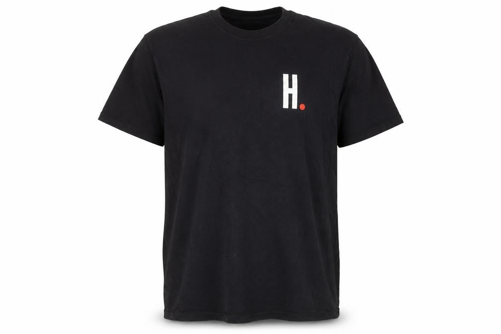 Front view of Russell Men's Black XL T-Shirt, Short Sleeve