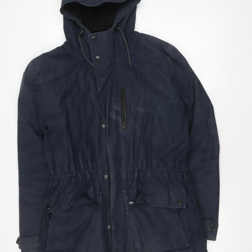 Penguin Women's Blue Parka Jacket M with Hood