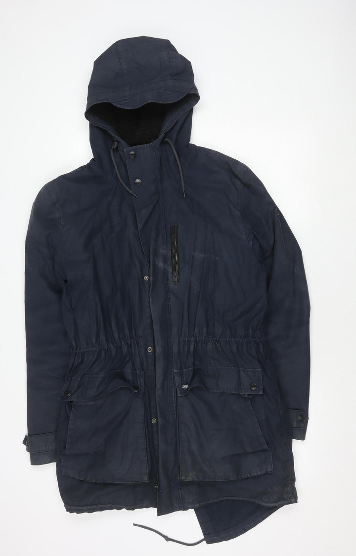 Penguin Women's Blue Parka Jacket M with Hood
