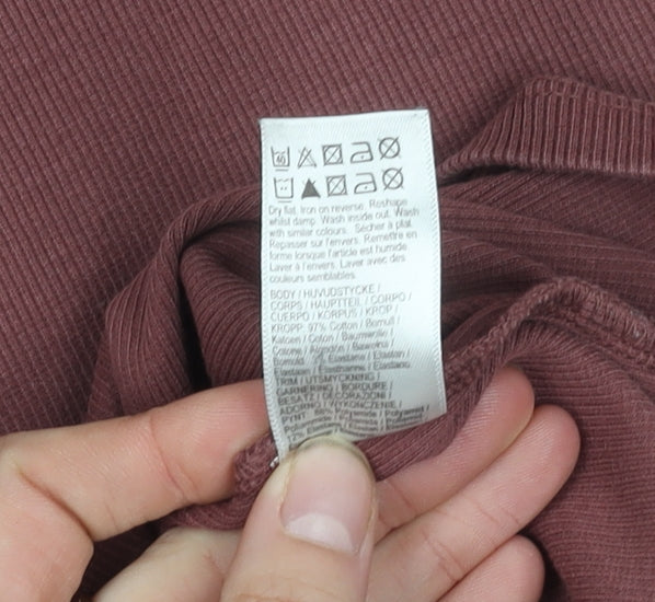 River Island Women's Brown Cap Sleeve Top, Size 8