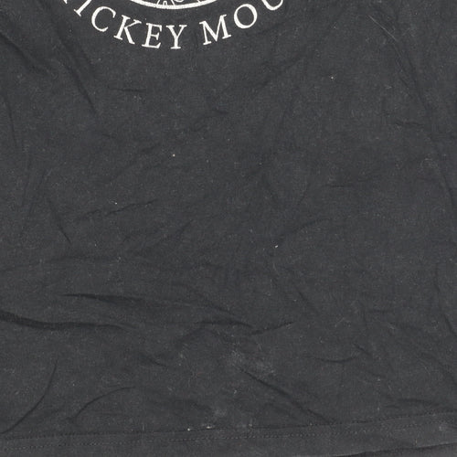 Disney Women's Black Cotton Mickey Mouse T-Shirt, M