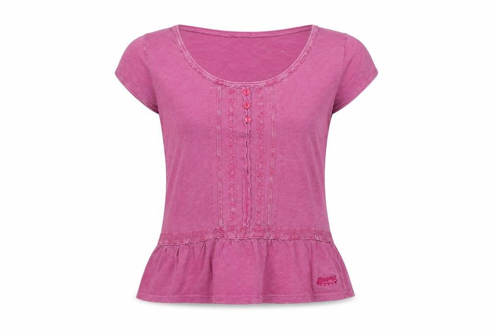 Mantaray Women's Pink Scoop Neck T-Shirt Size 14