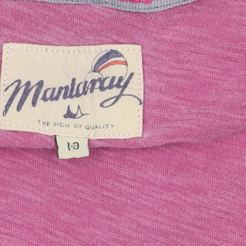 Mantaray Women's Pink Scoop Neck T-Shirt Size 14