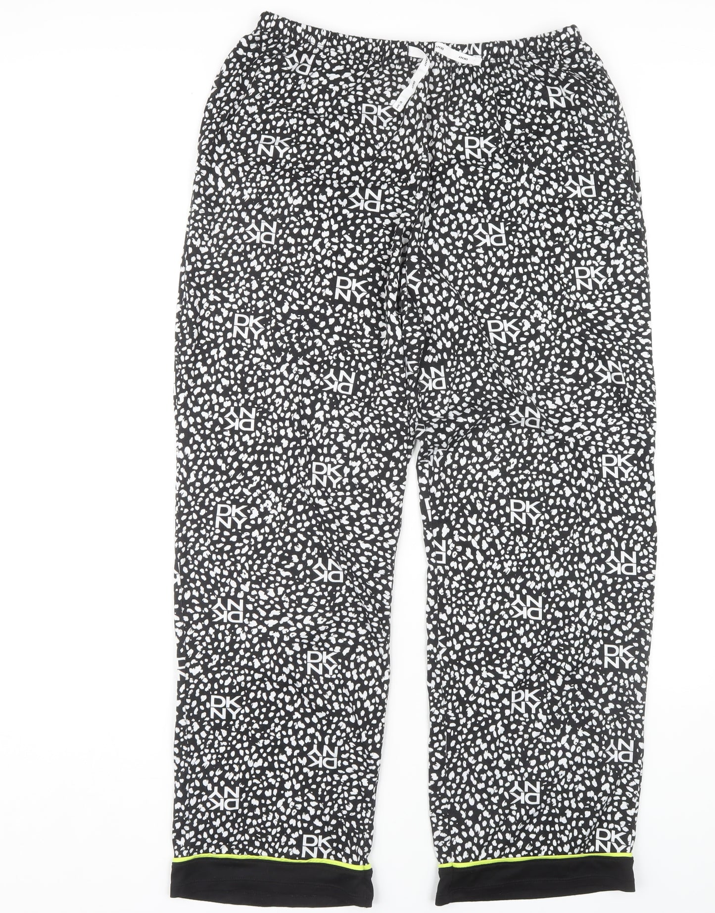 DKNY Women's Black Graphic Print Pyjama Pants M