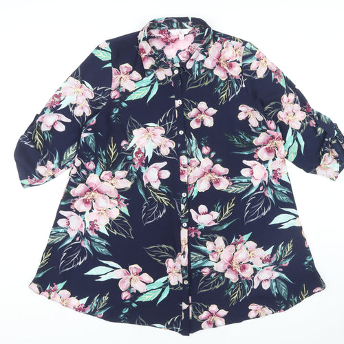 Julipa Women's Multicoloured Floral Button-Up Shirt
