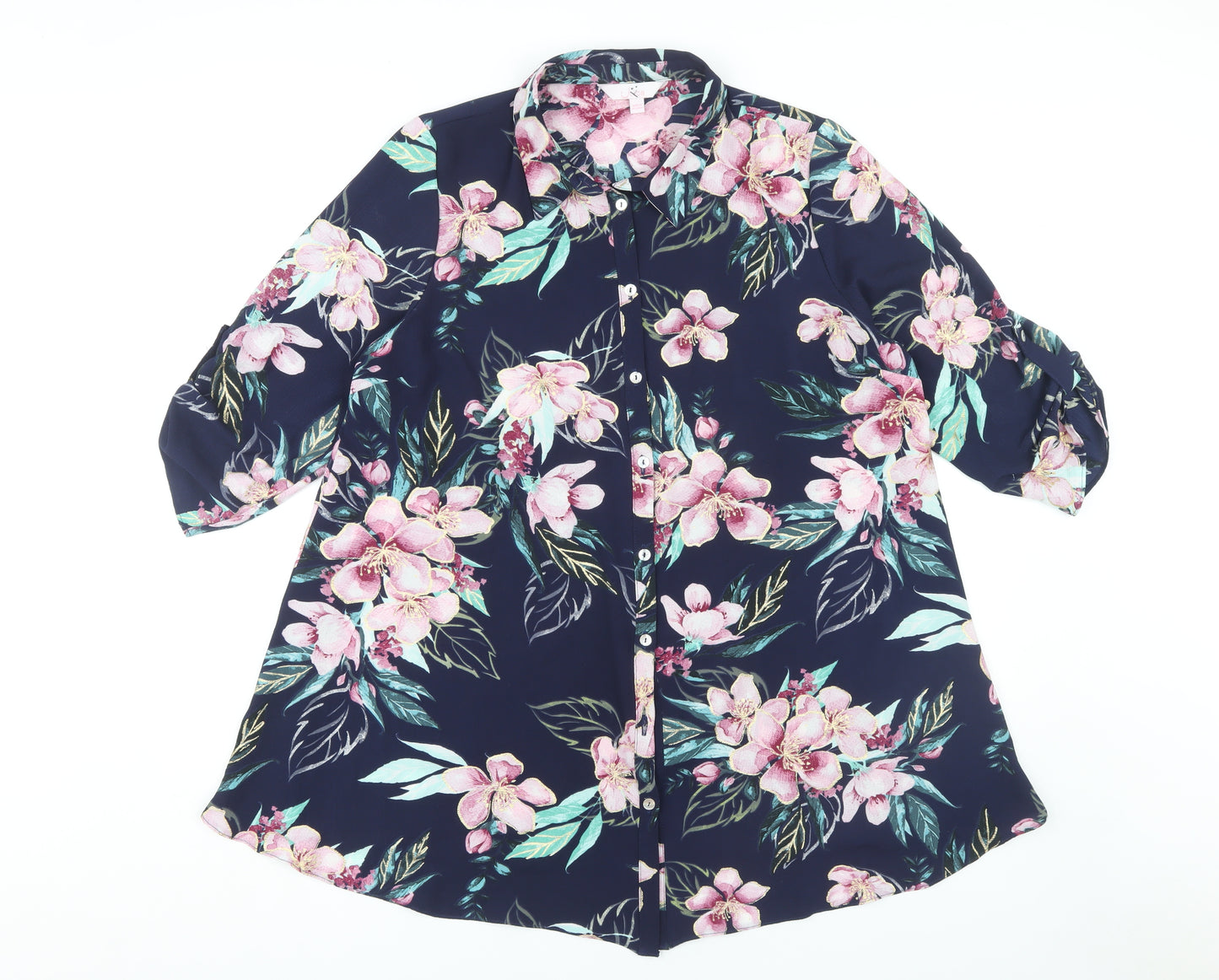 Julipa Women's Multicoloured Floral Button-Up Shirt