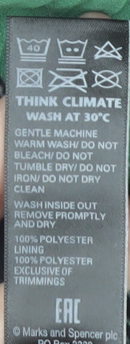 Marks and Spencer Women's Black Floral Pleated Skirt Size 12