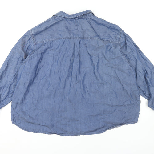 Very Women's Blue Button-Up Shirt UK Size 24