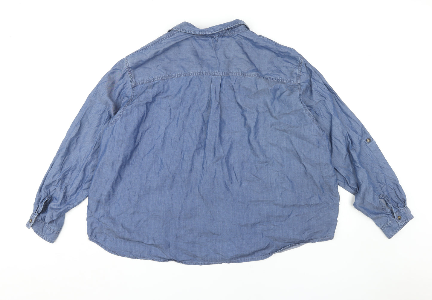 Very Women's Blue Button-Up Shirt UK Size 24