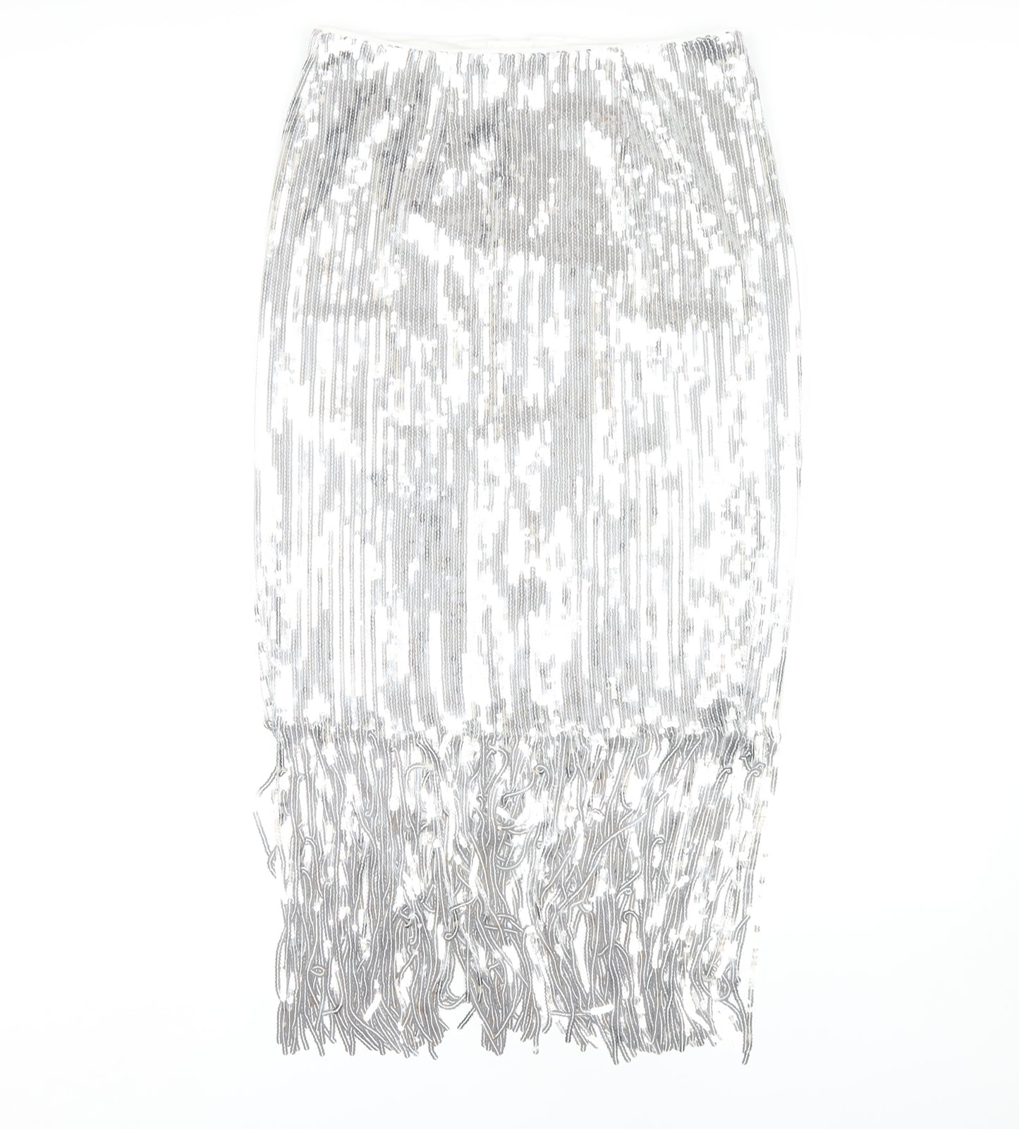 Marks and Spencer Women's Silver Sequin Pencil Skirt