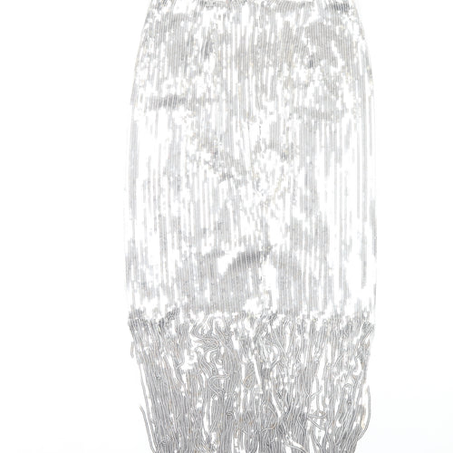 Marks and Spencer Women's Silver Sequin Pencil Skirt