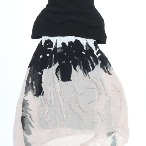 Mint Velvet Women's Hi-Low Dress in Black, Ivory Size 10