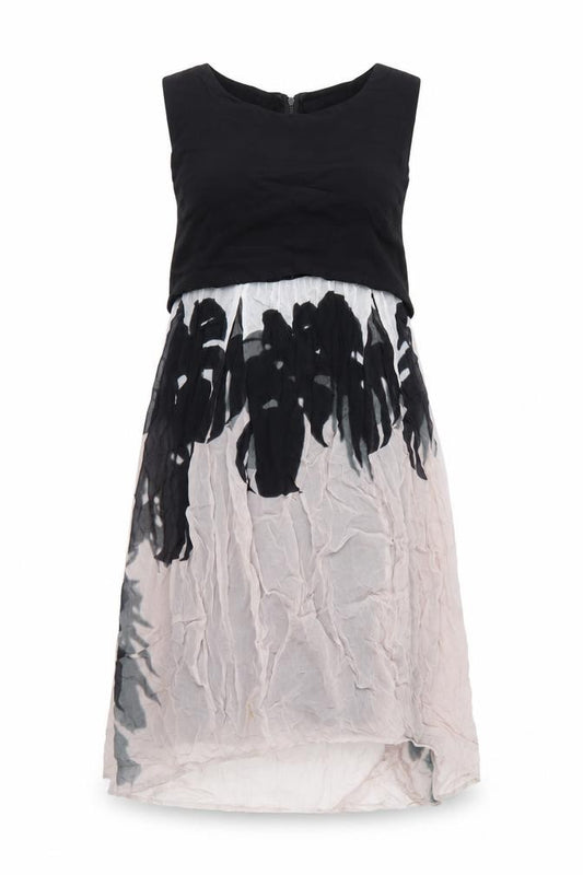 Mint Velvet Women's Hi-Low Dress in Black, Ivory Size 10