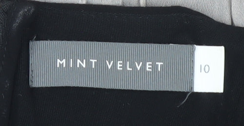Mint Velvet Women's Hi-Low Dress in Black, Ivory Size 10