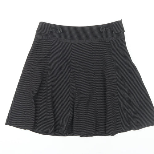 Verge Women's Black A-Line Skirt, L, Knee Length