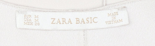 Zara Basic Women's Beige Knee Length Sheath Dress