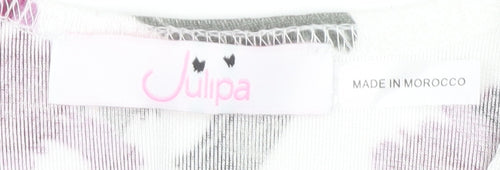 Julipa Women's Multicoloured Floral T-Shirt, Size 16