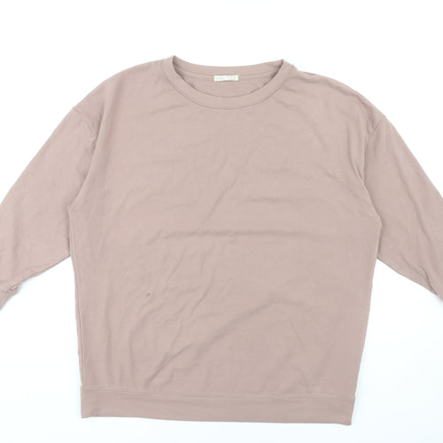 Oysho Women's Brown Pullover Sweatshirt, Regular Size S