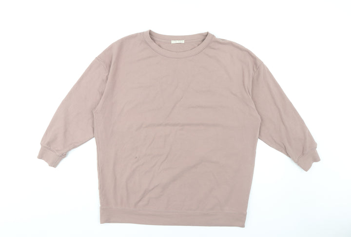 Oysho Women's Brown Pullover Sweatshirt, Regular Size S