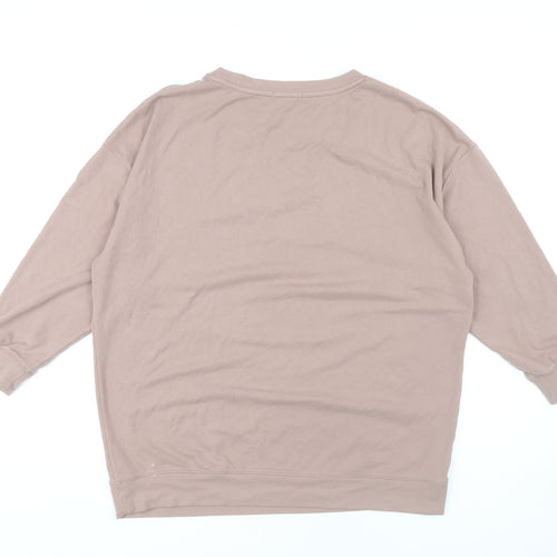 Oysho Women's Brown Pullover Sweatshirt, Regular Size S