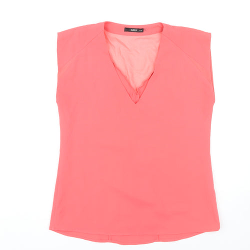 Oasis Women's Pink Sleeveless V-Neck Blouse Size 12