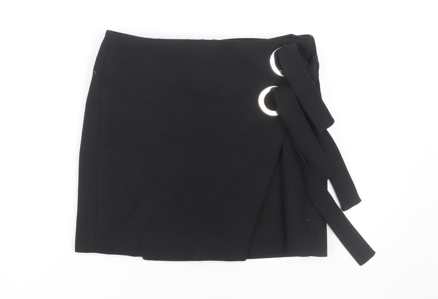 Zara Women's Black Wrap Skirt, Size M, Casual Style