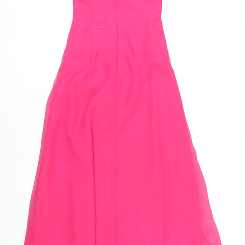 Impression Bridal Women's Pink One Shoulder A-Line Dress
