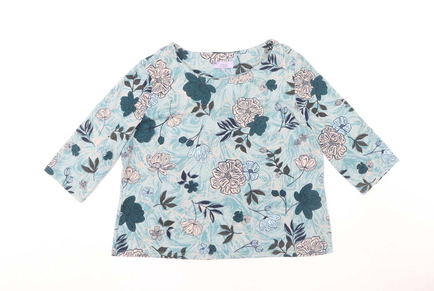 Honor Millburn Women's Floral Blouse, Multicoloured, Plus