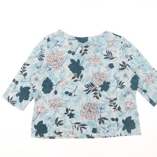 Honor Millburn Women's Floral Blouse, Multicoloured, Plus