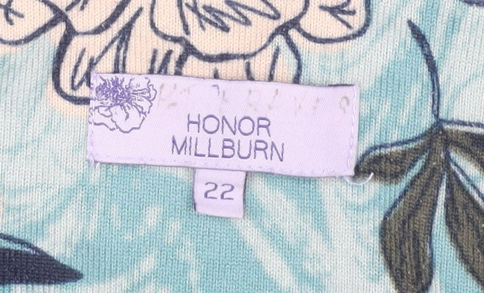 Honor Millburn Women's Floral Blouse, Multicoloured, Plus