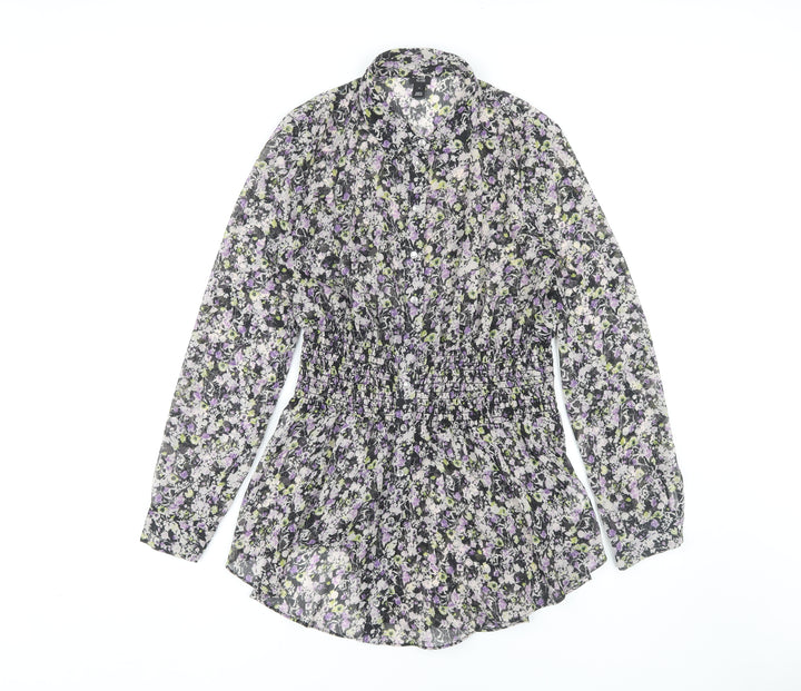 River Island Women's Floral Blouse, Size 10, Multicoloured