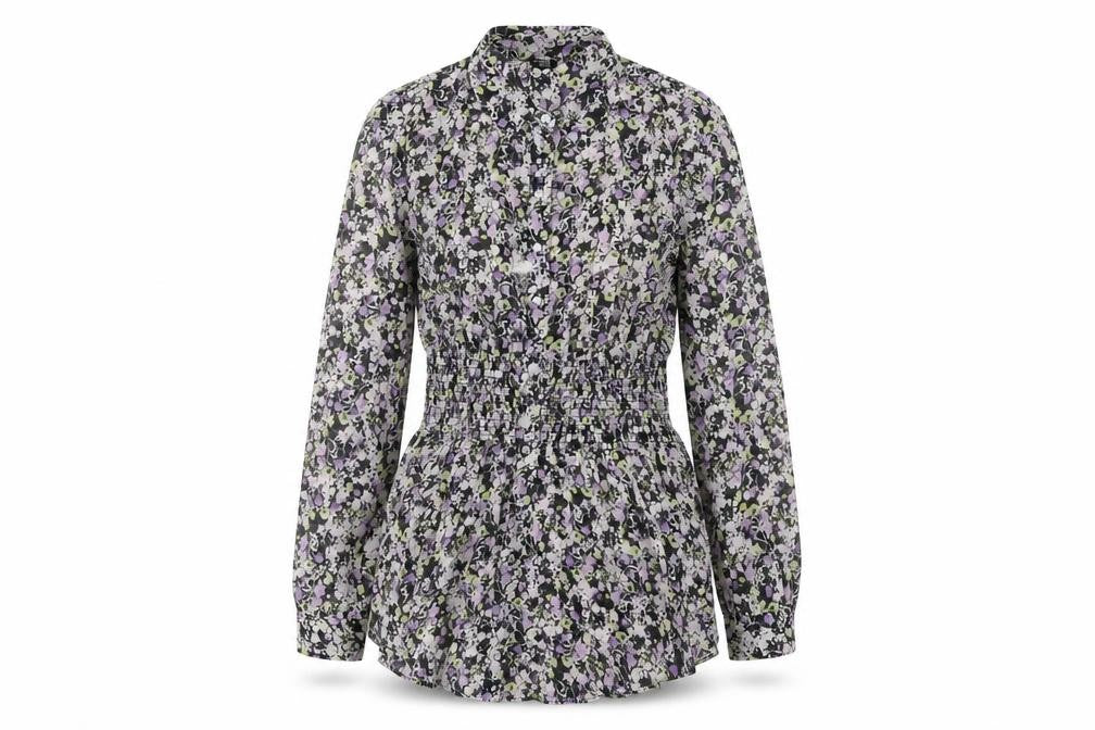 Front view of River Island Women's Floral Blouse, size 10, Multicoloured