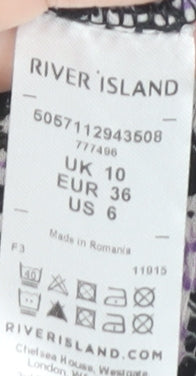River Island Women's Floral Blouse, Size 10, Multicoloured