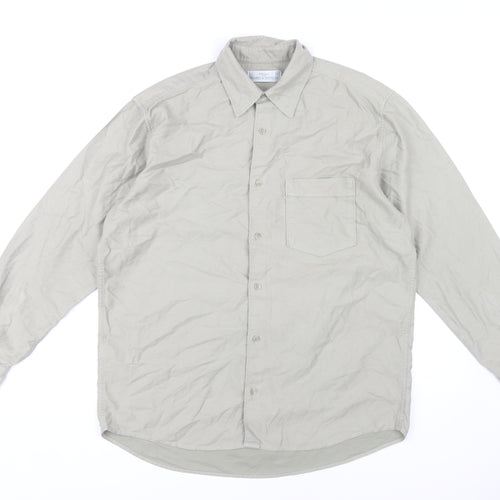 Marks and Spencer Men's Beige Long Sleeve Shirt M