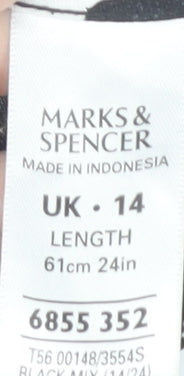 Marks and Spencer Women's Multicoloured Knee Length Skirt Size 14