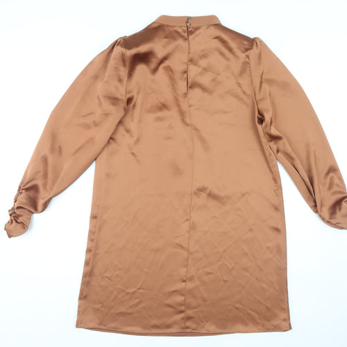 River Island Women’s Brown Satin Dress Size 10