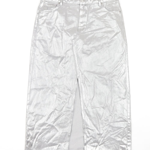 Marks and Spencer Women's Silver Maxi Skirt Size 18