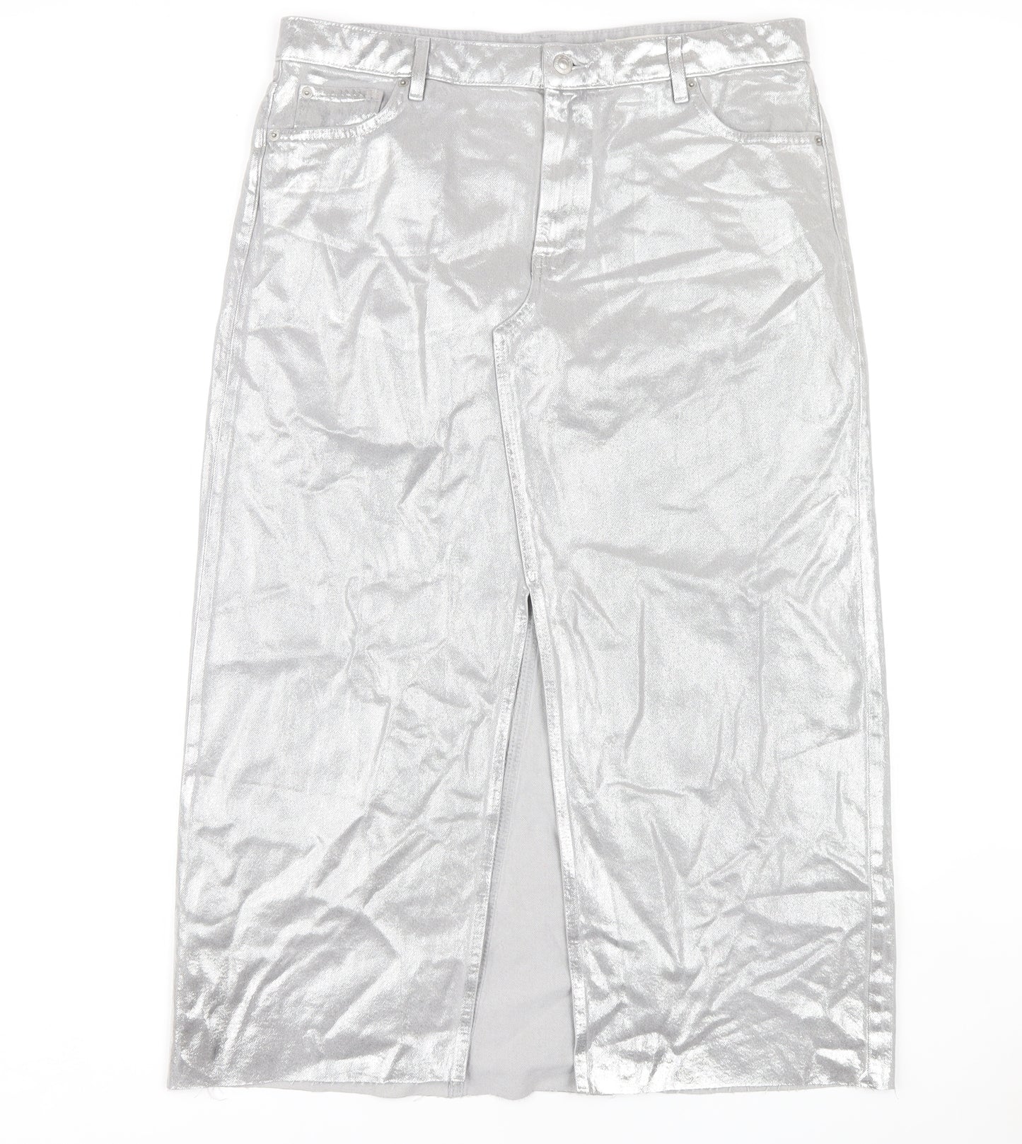 Marks and Spencer Women's Silver Maxi Skirt Size 18