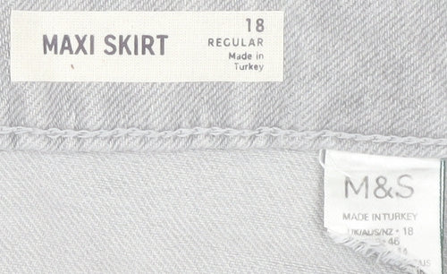 Marks and Spencer Women's Silver Maxi Skirt Size 18