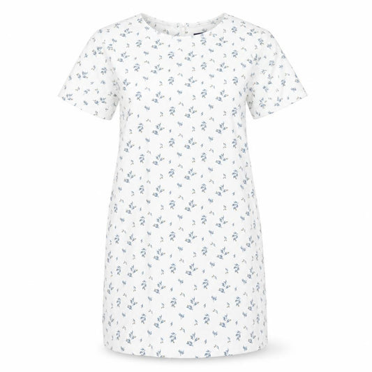 Front view of GANT Women's White Floral Short Sleeve Dress