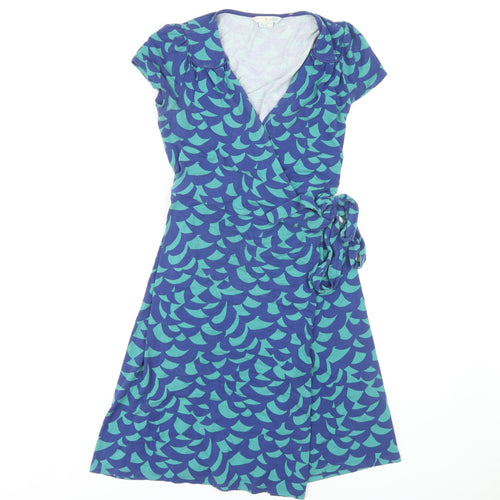 Boden Women's Blue Wrap Dress Size 18