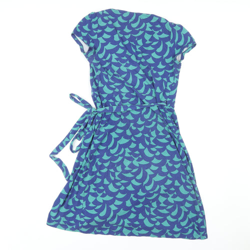 Boden Women's Blue Wrap Dress Size 18