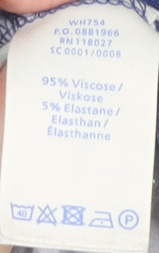 Boden Women's Blue Wrap Dress Size 18