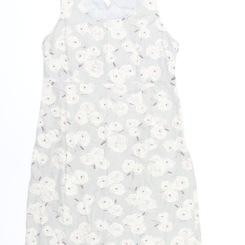 Adini Women's Multicoloured Floral Linen Dress M