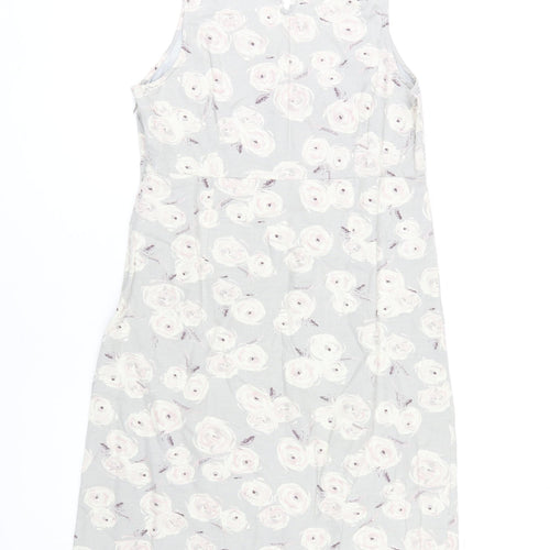 Adini Women's Multicoloured Floral Linen Dress M